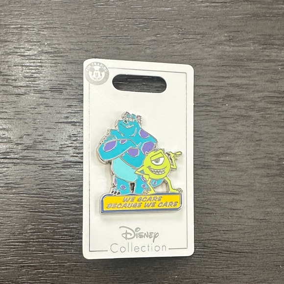 Disney | Other | Disney Monsters Inc Blue And Yellow Enamel Pin | Poshmark